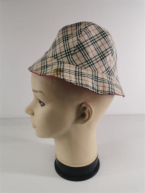 burberry bucket hat etsy